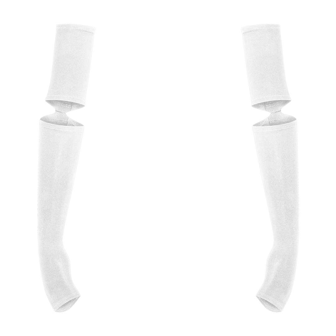 Cutout Arm Sleeves - White