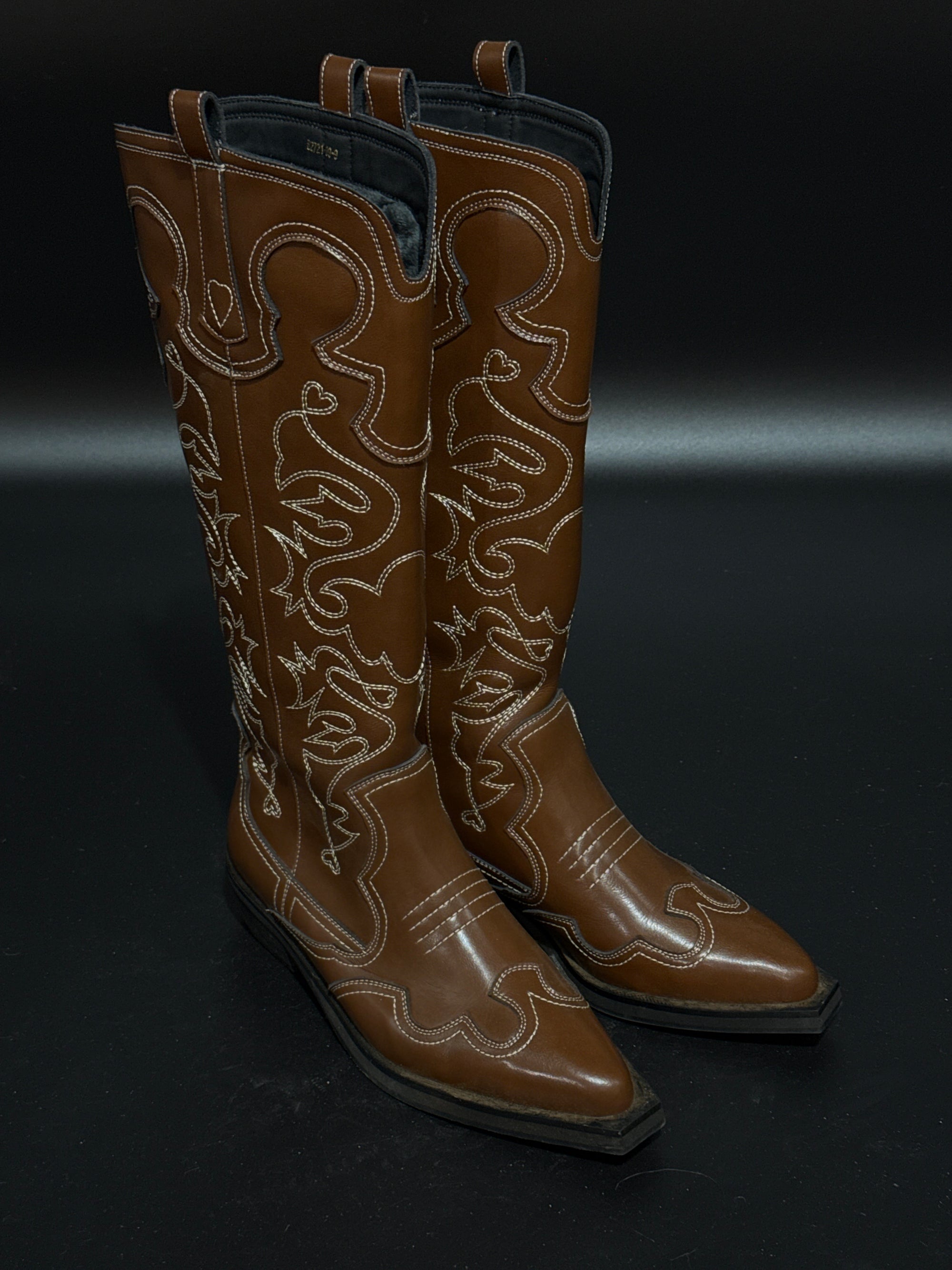 Embroidered Riding Boots US8.5