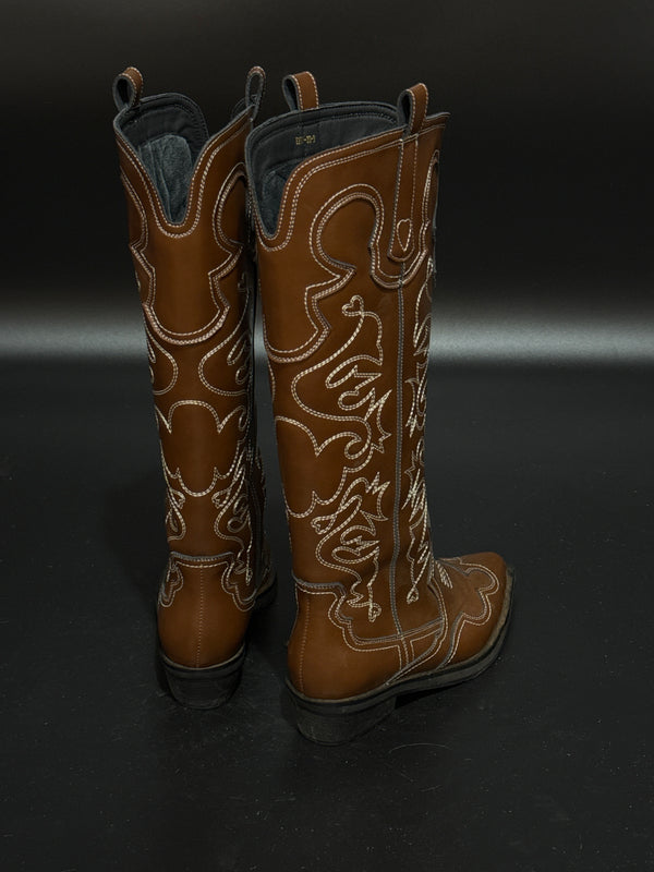 Embroidered Riding Boots US8.5