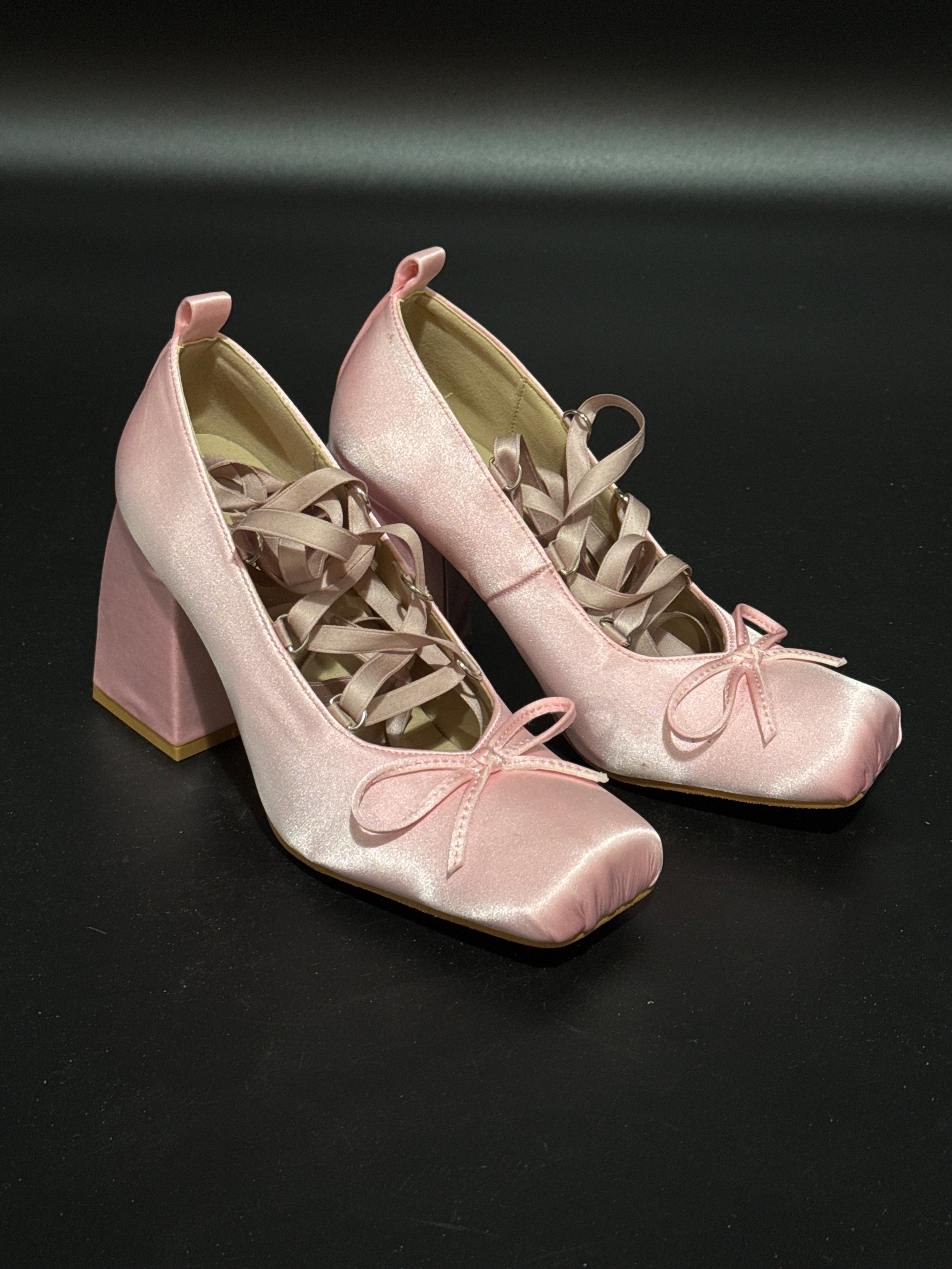 Pink Platform Ballerina Heels EU39