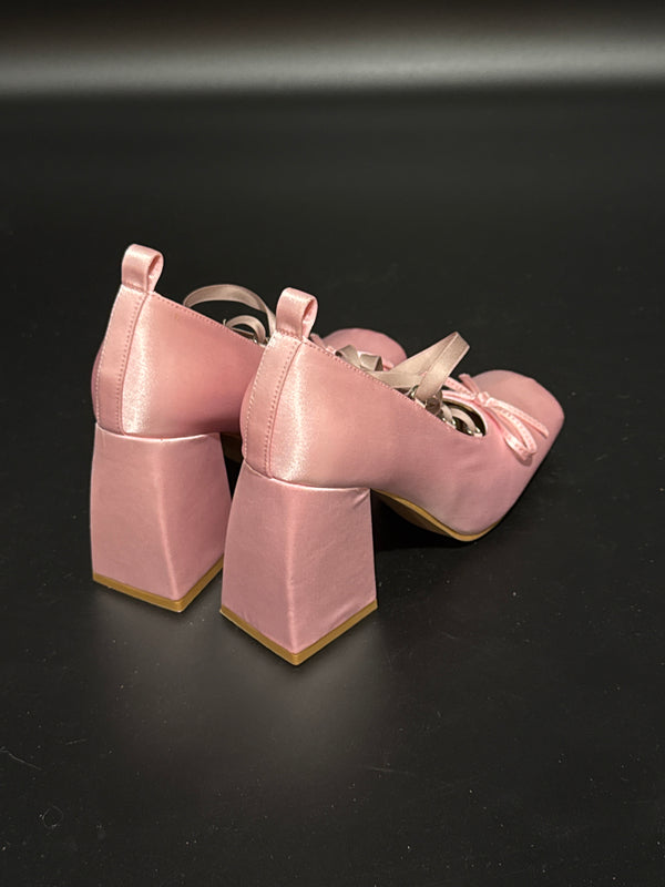 Pink Platform Ballerina Heels EU39