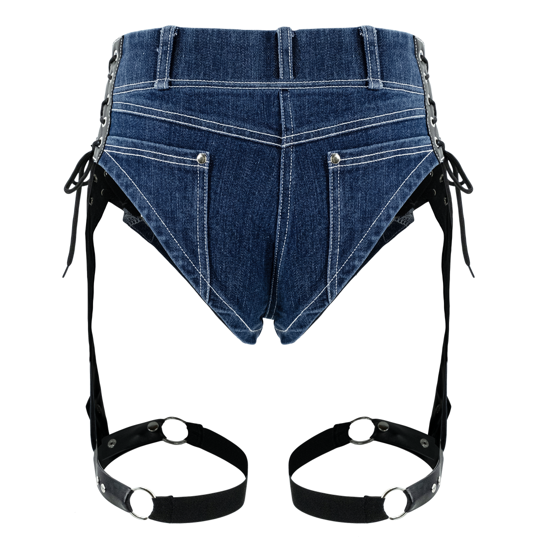 Nocturnal Harness Shorts - Denim