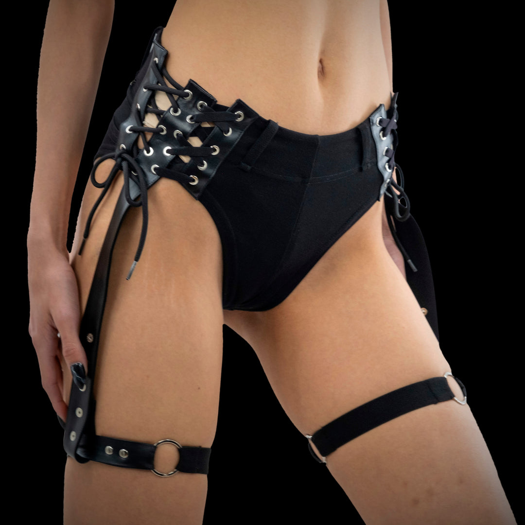 Nocturnal Harness Shorts - Black